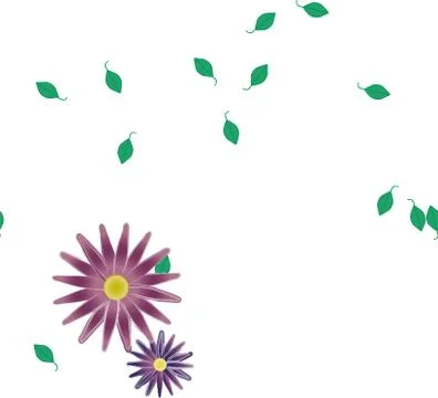 Floral ornamental vector pattern. Seamless design leafs texture. Stock Illustration