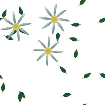Floral ornamental vector pattern. Seamless design leafs texture. Stockillustratie
