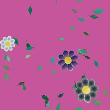 Floral ornamental vector pattern. Seamless design leafs texture. Stockillustratie