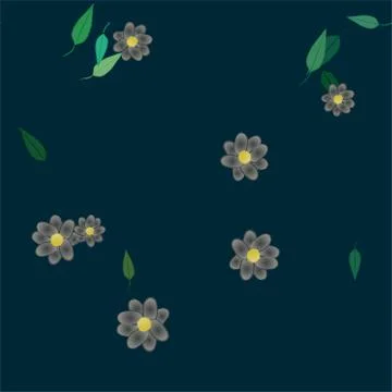 Floral ornamental vector pattern. Seamless design leafs texture. 스톡 일러스트