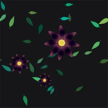 Floral ornamental vector pattern. Seamless design leafs texture. Stockillustratie