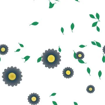 Floral ornamental vector pattern. Seamless design leafs texture. Stockillustratie