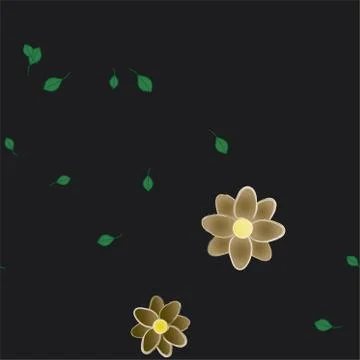 Floral ornamental vector pattern. Seamless design leafs texture. Stock Illustration