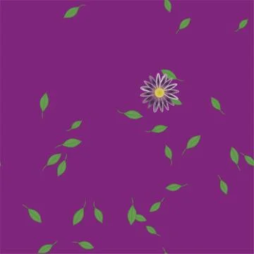Floral ornamental vector pattern. Seamless design leafs texture. Illustrazione stock