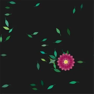 Floral ornamental vector pattern. Seamless design leafs texture. Illustrazione stock
