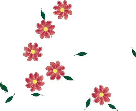 Floral ornamental vector pattern. Seamless design leafs texture. Stock Illustration