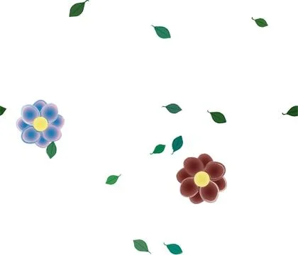 Floral ornamental vector pattern. Seamless design leafs texture. Stock Illustration