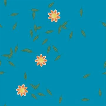 Floral ornamental vector pattern. Seamless design leafs texture. Illustrazione stock