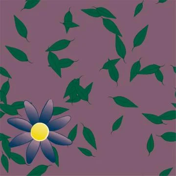 Floral ornamental vector pattern. Seamless design leafs texture. 스톡 일러스트
