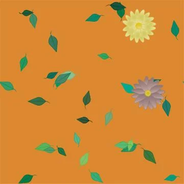 Floral ornamental vector pattern. Seamless design leafs texture. Stockillustratie