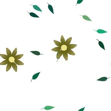 Floral ornamental vector pattern. Seamless design leafs texture. Stock Illustration