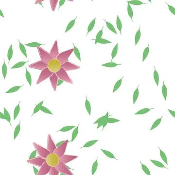 Floral ornamental vector pattern. Seamless design leafs texture. 스톡 일러스트