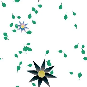 Floral ornamental vector pattern. Seamless design leafs texture. 스톡 일러스트