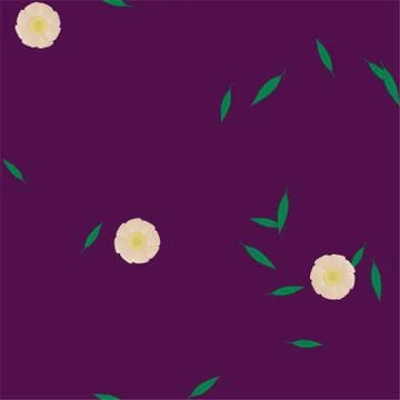 Floral ornamental vector pattern. Seamless design leafs texture. Stock Illustration