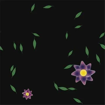 Floral ornamental vector pattern. Seamless design leafs texture. Illustrazione stock