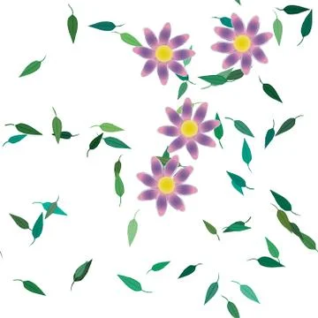 Floral ornamental vector pattern. Seamless design leafs texture. Stockillustratie
