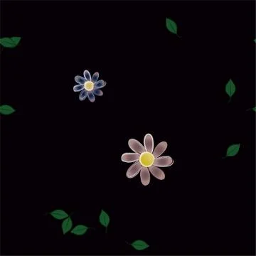 Floral ornamental vector pattern. Seamless design leafs texture. Illustrazione stock