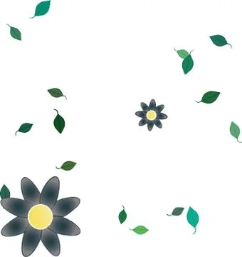 Floral ornamental vector pattern. Seamless design leafs texture. Illustrazione stock