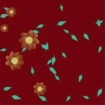 Floral ornamental vector pattern. Seamless design leafs texture. Stockillustratie