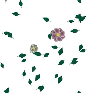 Floral ornamental vector pattern. Seamless design leafs texture. 스톡 일러스트