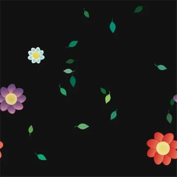 Floral ornamental vector pattern. Seamless design leafs texture. Stockillustratie