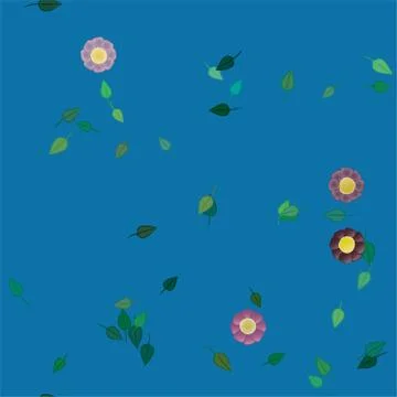 Floral ornamental vector pattern. Seamless design leafs texture. 스톡 일러스트