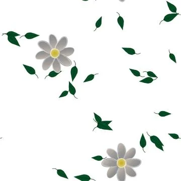 Floral ornamental vector pattern. Seamless design leafs texture. Illustrazione stock