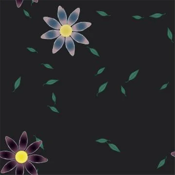 Floral ornamental vector pattern. Seamless design leafs texture. Stockillustratie