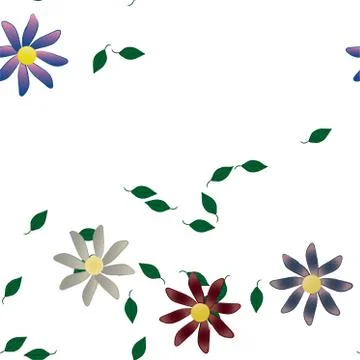 Floral ornamental vector pattern. Seamless design leafs texture. Stockillustratie
