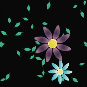 Floral ornamental vector pattern. Seamless design leafs texture. Illustrazione stock