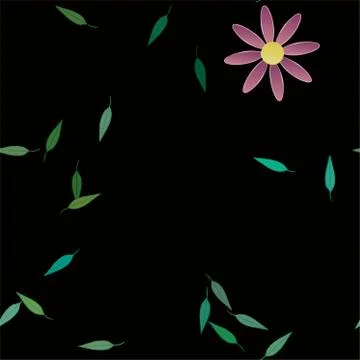 Floral ornamental vector pattern. Seamless design leafs texture. 스톡 일러스트