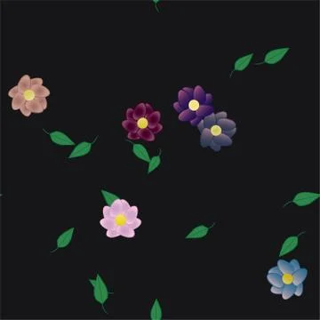 Floral ornamental vector pattern. Seamless design leafs texture. Stockillustratie