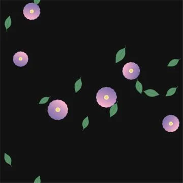 Floral ornamental vector pattern. Seamless design leafs texture. Stock Illustration