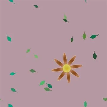 Floral ornamental vector pattern. Seamless design leafs texture. Stock Illustration