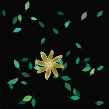 Floral ornamental vector pattern. Seamless design leafs texture. Illustrazione stock