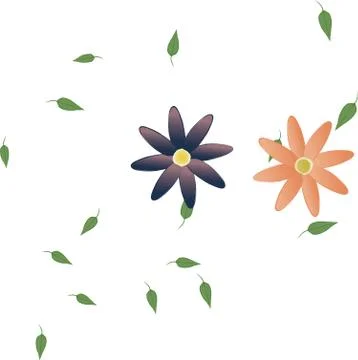 Floral ornamental vector pattern. Seamless design leafs texture. Illustrazione stock