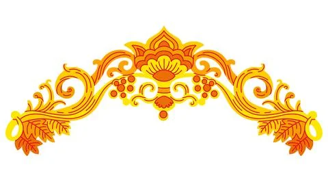 Floral ornate design element vector illustration Stock Illustration