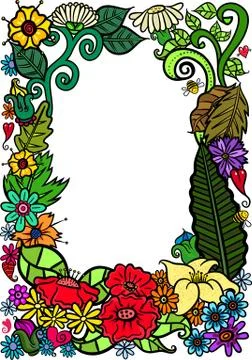 Floral Page Border Stock-Illustration