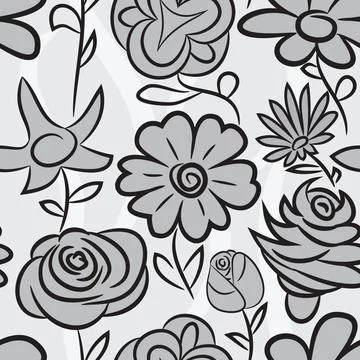 Floral pattern Abstract Elegance seamless floral pattern. Flower vector il... Foto stock
