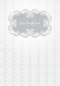 Floral pattern and frame-template Stock Illustration