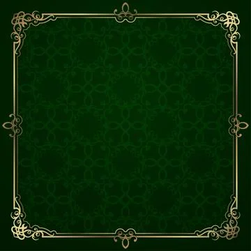 Floral pattern, and vintage frame Stock Illustration