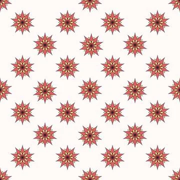 Floral pattern and wavy lines for use in textiles Stock Illustration