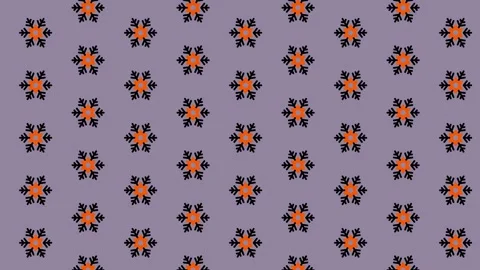 Floral Pattern Animation - Seamless Looping Background with Geometric Flowers Video stock 325379410
