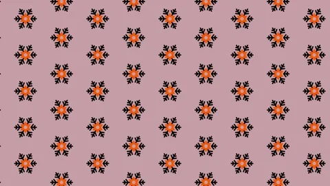 Floral Pattern Animation - Seamless Looping Background with Geometric Flowers Video stock 325379412
