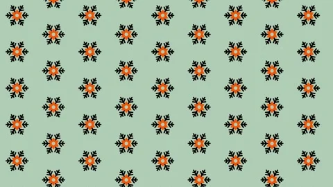 Floral Pattern Animation - Seamless Looping Background with Geometric Flowers Stock-Footage 325379585