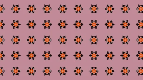 Floral Pattern Animation - Seamless Looping Background with Repeating Flowers Stock Footage 325379808