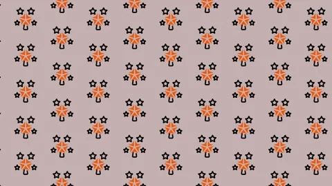 Floral Pattern Animation - Seamless Looping Background with Vintage Style. Stock Footage 325379965