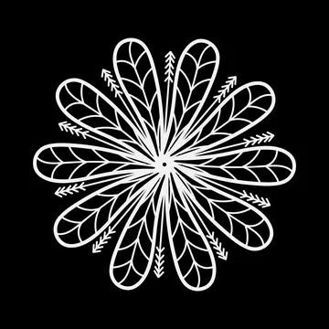 Floral pattern with arrows for use in web design Stock Illustration