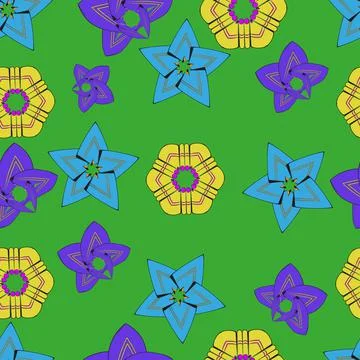 Floral pattern asterisk. Stock Illustration