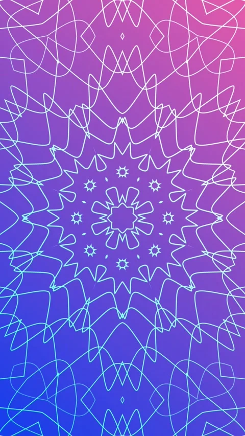 Floral pattern background, Abstract Kaleidoscope, blue pink backgrounds, 库存影片 313089969